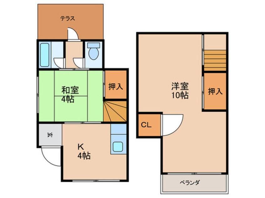 間取図 北津守4丁目貸家