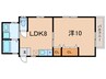 Ｐｉｓｔａ魚住町 1LDKの間取り