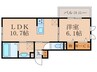 GRAMM六地蔵A棟 1LDKの間取り