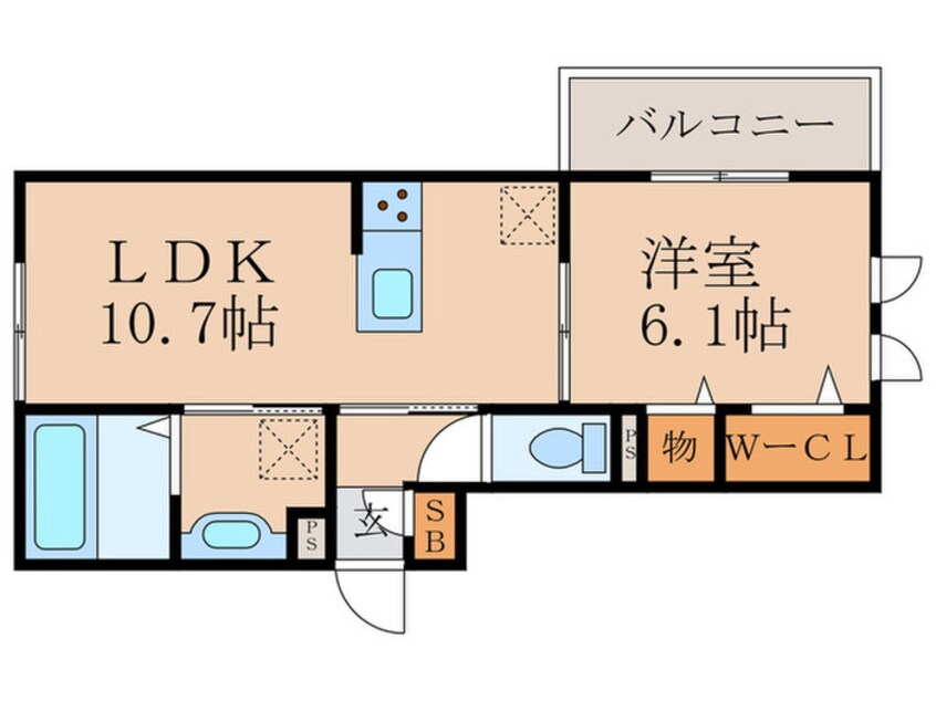 間取図 GRAMM六地蔵A棟