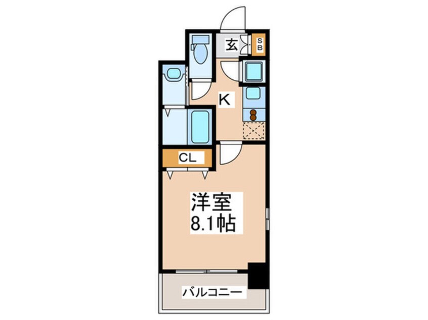 間取図 ｱﾄﾞﾊﾞﾝｽ大阪ﾍﾞｲｽﾄﾘ-ﾄ（406）