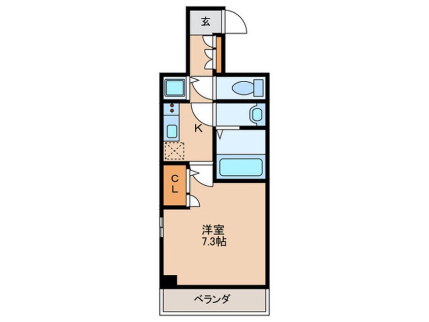 間取図 クレストタップ大阪京橋(301)