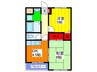 パオ２１ 2DKの間取り