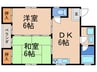 モアイマンション 2DKの間取り