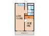 シャトーピープル 1LDKの間取り