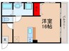 フレスマンション江坂 1Rの間取り