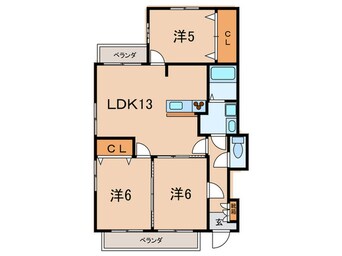 間取図 ル・エスト夙川Ⅱ