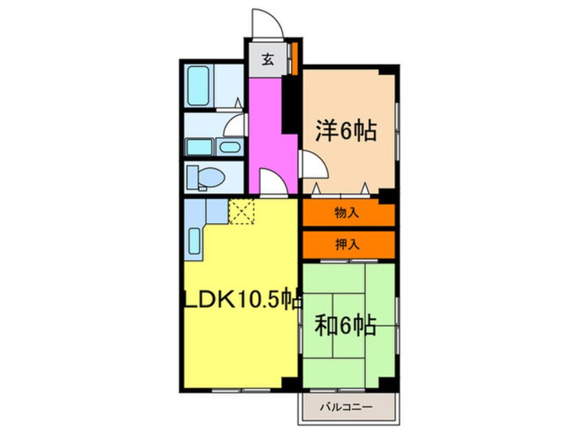 間取図 レジデンスアゼリア(3Ｆ)