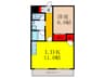 アクシスコート三島丘 1LDKの間取り