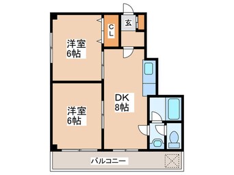 間取図 ヴィラウエスト難波