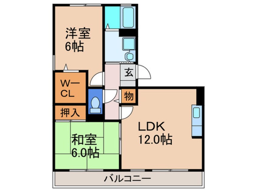 間取図 ドミ－ル岡山手