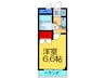 セントハイム 1Kの間取り
