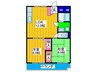マノワール忍ヶ丘 2LDKの間取り