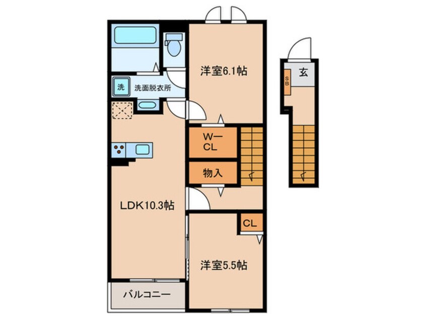 間取図 スペチアーレ　ドゥーエ