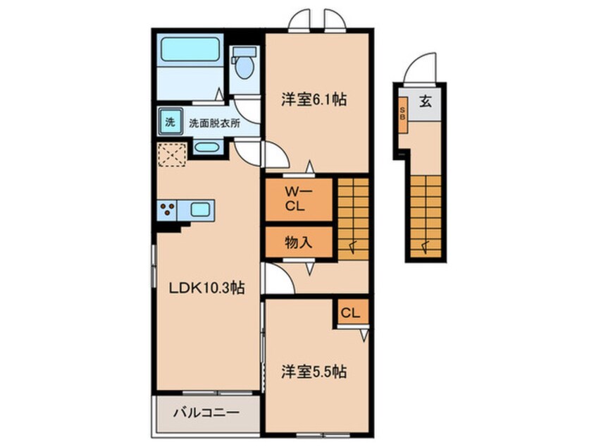 間取図 スペチアーレ　ドゥーエ