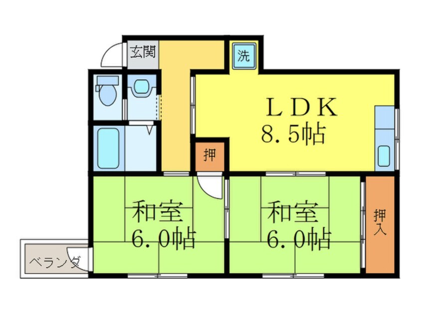 間取図 メゾンたきがわ