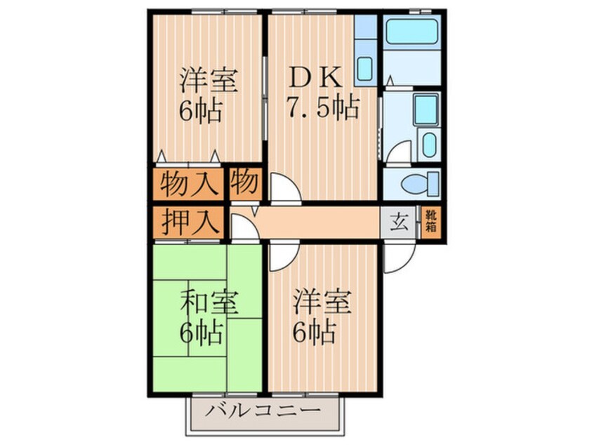 間取図 サンガ－デン錦城