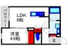 Riemon蛍池 1LDKの間取り