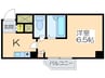 ドミ－ル堺筋本町 1Kの間取り