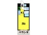 ドミ－ル堺筋本町 1Kの間取り