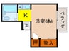 カーサ空港 1Kの間取り