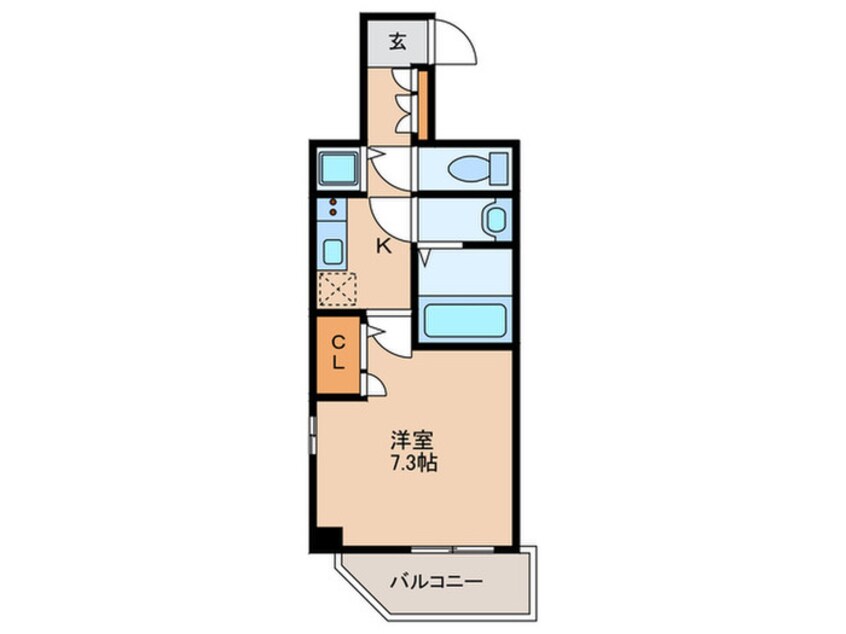 間取図 クレストタップ大阪京橋(1501)