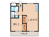 フローラＴＭ 1LDKの間取り