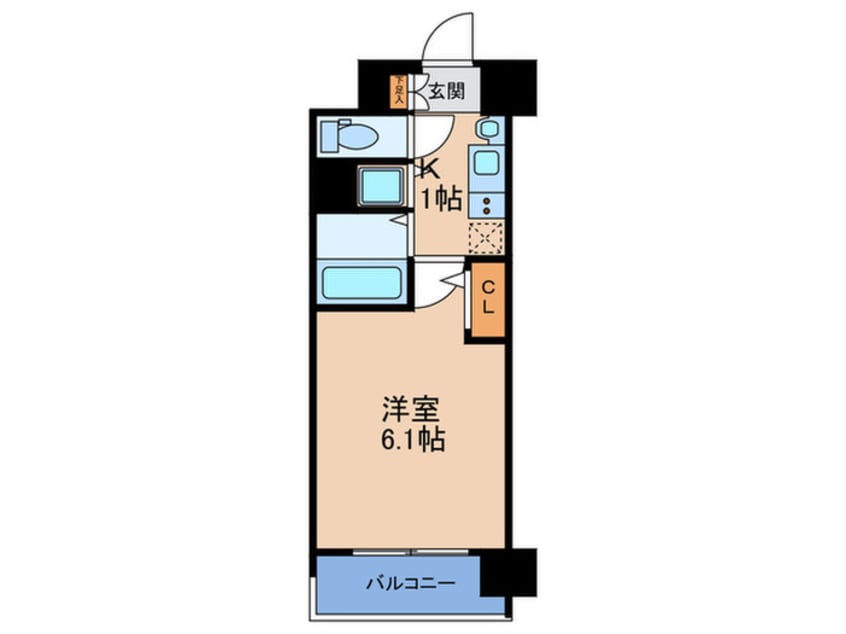 間取図 プレサンス天満橋アンジェ(204)