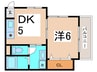インフィルドⅡ 1DKの間取り