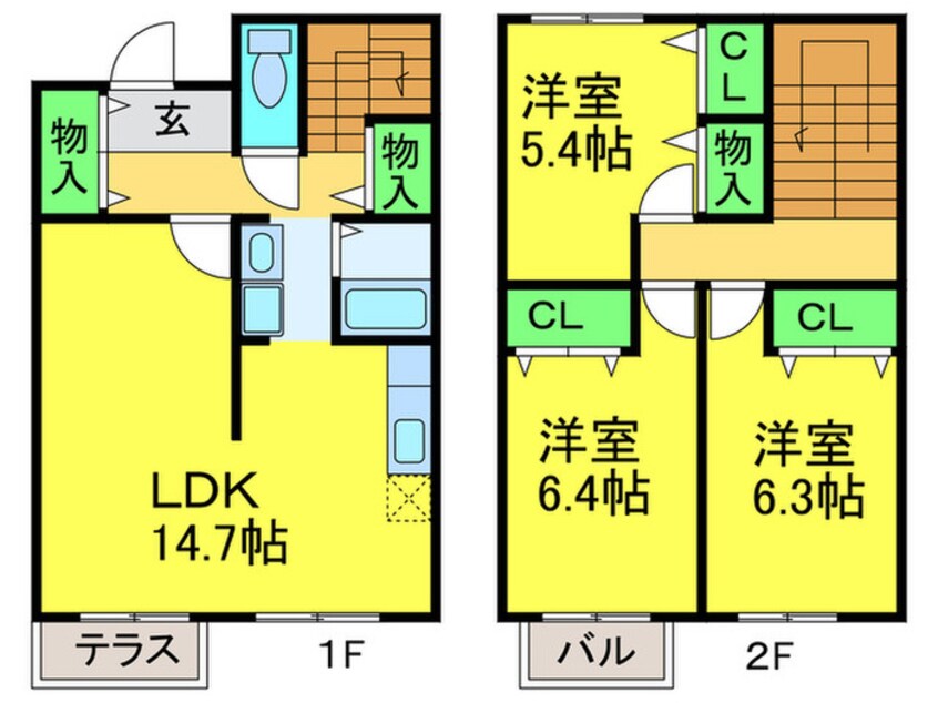 間取図 グランソレイユＢ