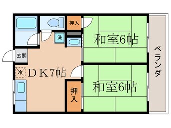 間取図 シティハイム皇子山２