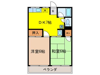 間取図 シティハイム皇子山２