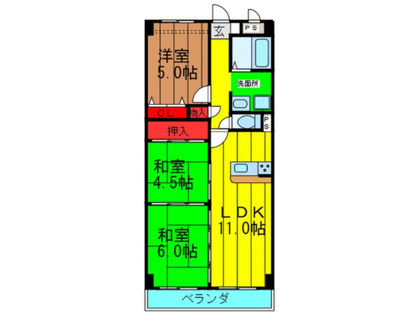 間取図 枚方パ－クハイツ