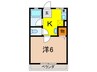 ハイツ岩城 1Kの間取り