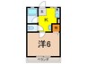 ハイツ岩城 1Kの間取り