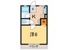ハイツ岩城 1Kの間取り