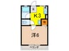 ハイツ岩城 1Kの間取り