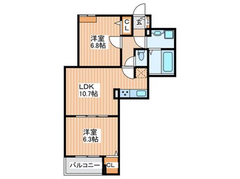 間取図 メゾン　アンソレイエ