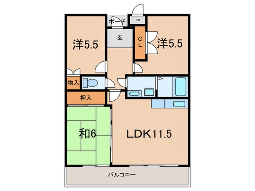 間取図 ガ－デンハイツ桃山台弐番館