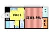サンパ－クⅢ 1DKの間取り