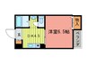 サンパ－クⅢ 1DKの間取り