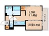 フィデル大住 1LDKの間取り