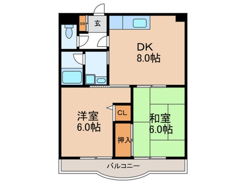 間取図 グリーンゲイブルズⅠ