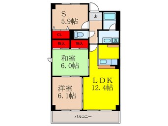 間取図 リーブ平田