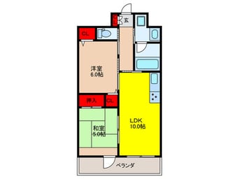 間取図 エイジングコート千里丘(416)
