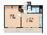 三宮ハウス(1005) 1LDKの間取り