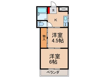 間取図 三熊ハイツ渚３号