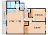 マンションシャトー 2LDKの間取り