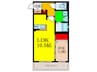 Louis Apartment 吹田東ﾘﾊﾞｰﾊﾟｰｸ 1LDKの間取り