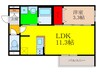 Louis Apartment 吹田東ﾘﾊﾞｰﾊﾟｰｸ 1LDKの間取り